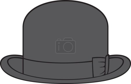 Photo for Vintage Bowler Hat Vector Illustration. Classic hat for gentleman. Retro fashion. - Royalty Free Image
