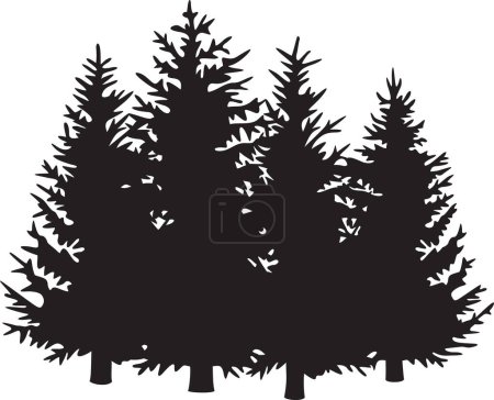 Photo for Pine trees vector illustration (forest design) - Royalty Free Image