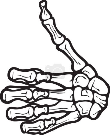 Photo for Skeleton Hand Gesture Thumb Up. OK gesture. - Royalty Free Image
