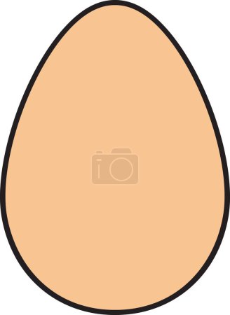 Ilustración de Egg color icon. Vector illustration. - Imagen libre de derechos