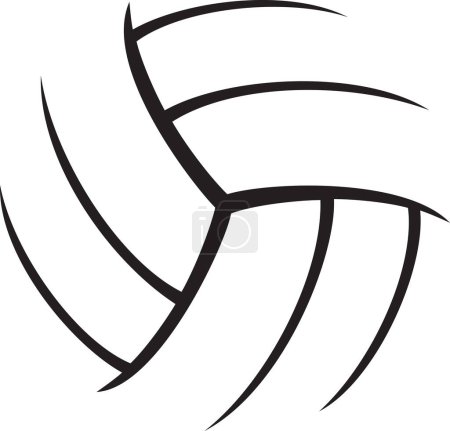 Photo for Volleyball ball black and white. Vector illustration. - Royalty Free Image