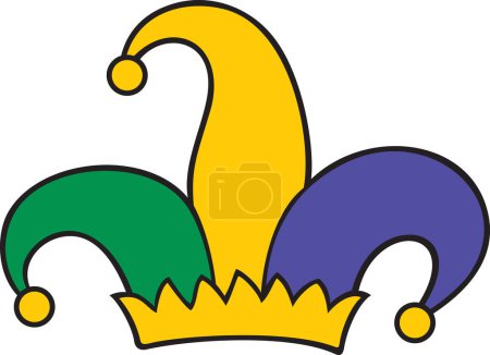 Photo for Jester hat (cap of a Joker). Vector illustration. - Royalty Free Image