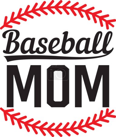 Photo for Baseball Mom Design. Happy Mother's Day. Vector Illustration. - Royalty Free Image