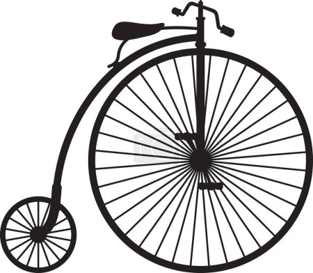 Téléchargez les illustrations : Penny - Farthing ou vélo à grande roue. Illustration vectorielle. - en licence libre de droit