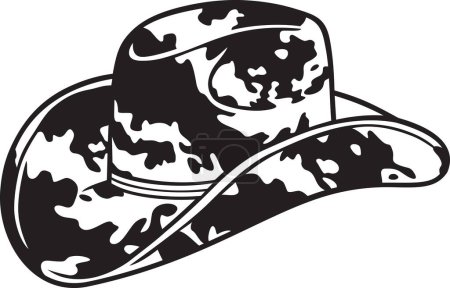 Photo for Cowboy Hat with Cow Print. Vector Illustration. - Royalty Free Image