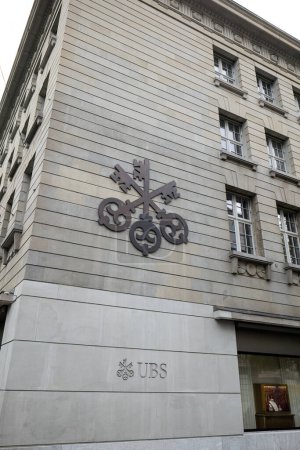 Foto de Edificio sede del banco UBS en Zurich ciudad Suiza el 05-02-2023. - Imagen libre de derechos