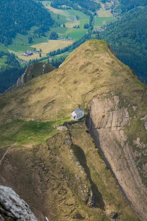 Photo for Mount Pilatus in Kanton Lucerne Switzerland. Wide-angle panorama, sunny summer day. - Royalty Free Image