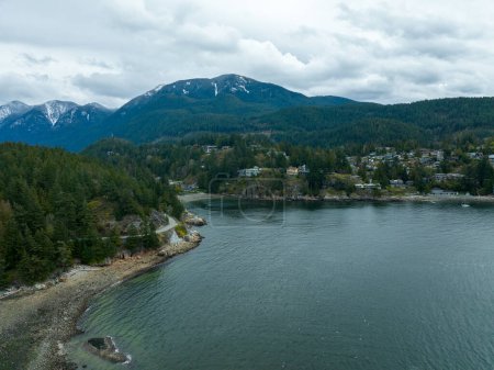 Photo for Aerial View of the Scenic Landscape at Horseshoe Bay and Gleneagles - Royalty Free Image