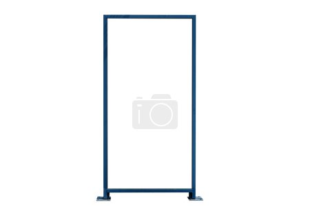 A blue metal frame with a white background. The frame is empty and has no decoration, clipping path.