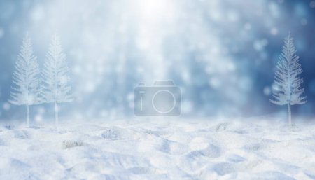 Photo for Christmas background with snow - Royalty Free Image