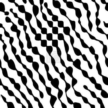 Ilustración de Ilusiones ópticas vectoriales fascinantes con patrones sin costura en blanco y negro. Utilice formas geométricas y diseños para crear ilusiones en sus proyectos. - Imagen libre de derechos
