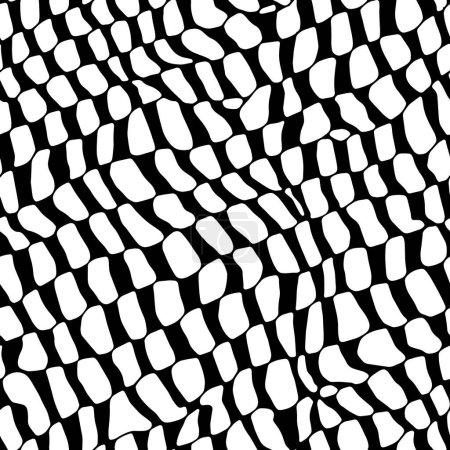 Téléchargez les illustrations : Illusions d'optique vectorielles fascinantes avec des motifs sans couture en noir et blanc. Utilisez des formes et des dessins géométriques pour créer des illusions dans vos projets. - en licence libre de droit