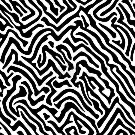 Ilustración de Ilusiones ópticas vectoriales fascinantes con patrones sin costura en blanco y negro. Utilice formas geométricas y diseños para crear ilusiones en sus proyectos. - Imagen libre de derechos