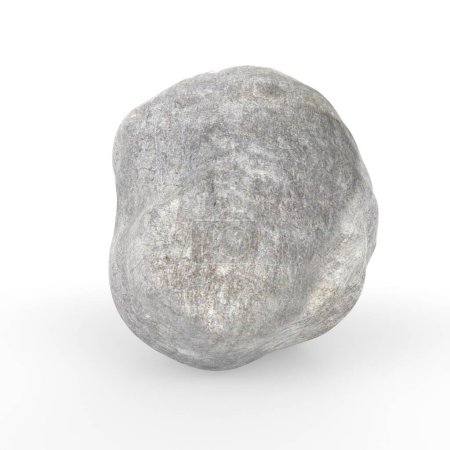 Photo for Stone rock isolated on white background - Royalty Free Image