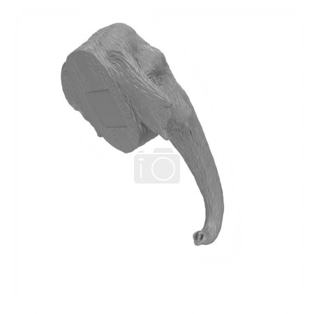 Photo for Mammoth head isolated on background - Royalty Free Image