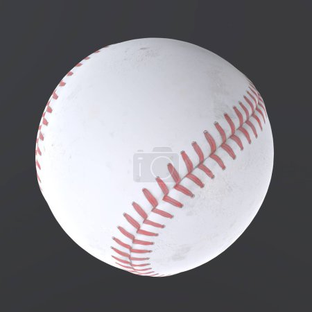 Foto de Pelota de béisbol aislada sobre fondo oscuro - Imagen libre de derechos