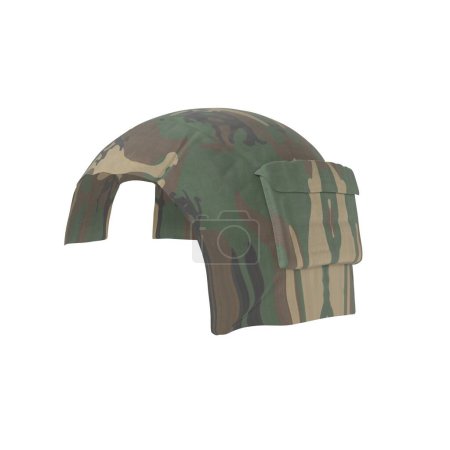 A camouflage hat with a pocket on the side