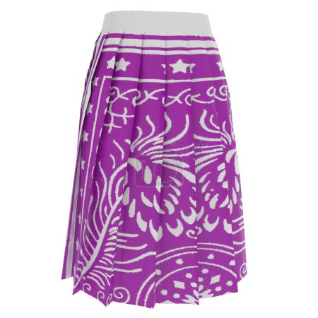Photo for A purple and white skirt with a pattern of stars and crosses - Royalty Free Image