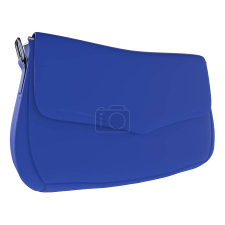blaue Handtasche isoliert auf weißem Hintergrund