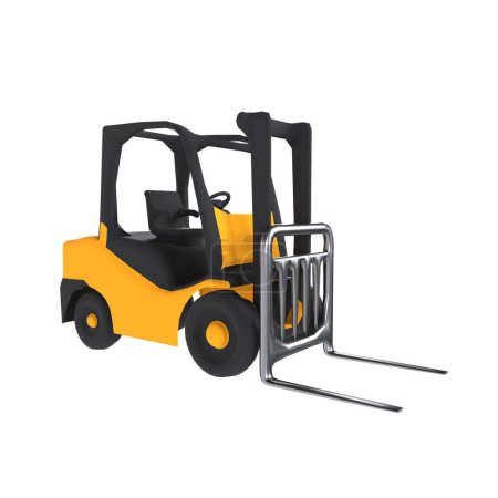 Forklift isolated on white background