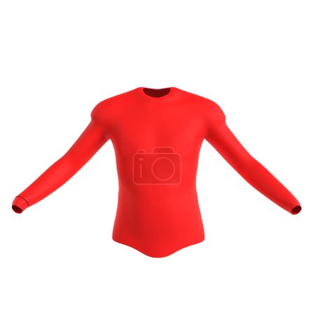 Chemise rouge isolée sur fond blanc

