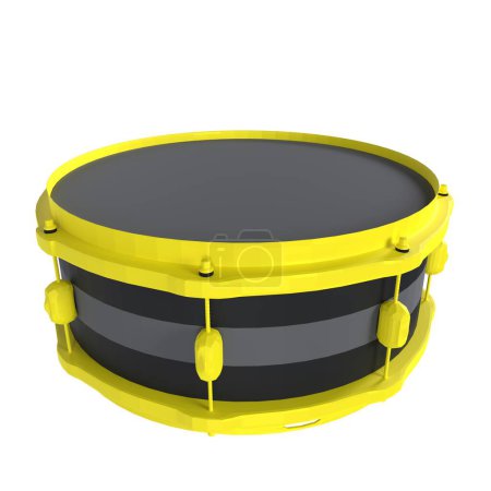 Drum isolated on white background. High quality 3d illustration