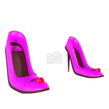 Photo for High Shoes isolated on white background. High quality 3d illustration - Royalty Free Image