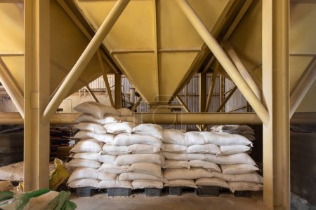 Interior of Poultry Feed Mill Plant, Thailand.