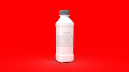 plastic bottle with milk
