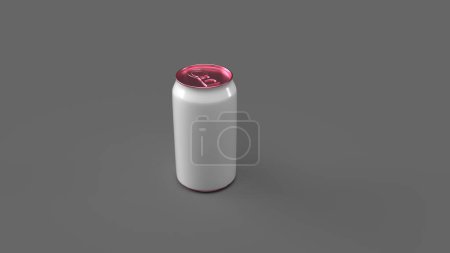 3d representación de blanco brillante tubo rojo aislado en estudio estudio de fondo gris oscuro. 3D renderizado de productos cosméticos, productos cosméticos de belleza y branding