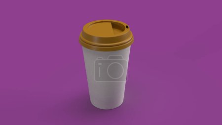 Kaffeeflasche 3d gerendert für mokeup logo