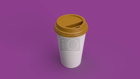 Kaffeeflasche 3d gerendert für mokeup logo
