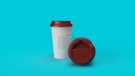 botella de café 3d renderizado para el logotipo mokeup