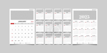 Vorlage Kalender 2024 und 2025