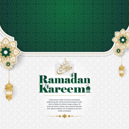 Photo for Elegant Ramadan Kareem Background, for poster, frame concept, flyer, poster. - Royalty Free Image