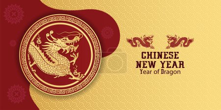 Téléchargez les photos : Nouvel an chinois 2024, année de fond de dragon - en image libre de droit