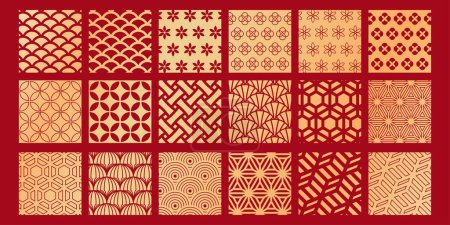 Photo for Chinese pattern, japanese pattern collection - Royalty Free Image