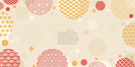 Photo for Elegant Chinese background with flat ornament - Royalty Free Image