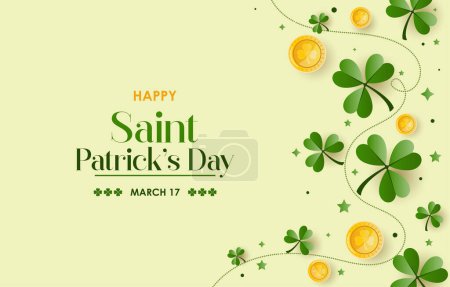 Photo for Elegant Saint Patrick's Day Background, for banner, flyer, poster, sales, etc - Royalty Free Image