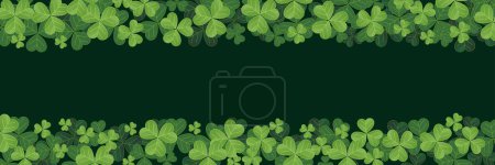 Téléchargez les photos : Elégant fond Saint Patrick avec feuilles de trèfle, pour bannière, flyer, affiche, vente, etc. - en image libre de droit