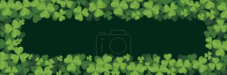 Téléchargez les photos : Elégant fond Saint Patrick avec feuilles de trèfle, pour bannière, flyer, affiche, vente, etc. - en image libre de droit