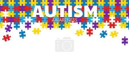 Hintergrund des Autismus-Bewusstseins mit buntem Konzept