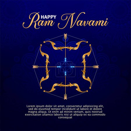 happy ram navami illustration with gradient color