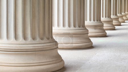 Photo for Greek Neoclassical columns in a row. - Royalty Free Image