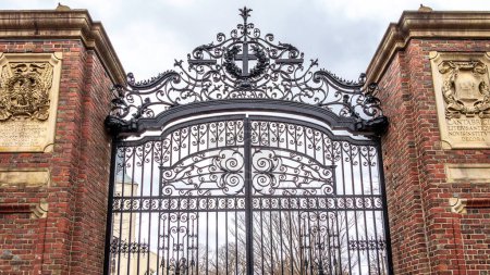 Foto de Las puertas de la Universidad de Harvard en Cambridge, MA, EE.UU.. - Imagen libre de derechos