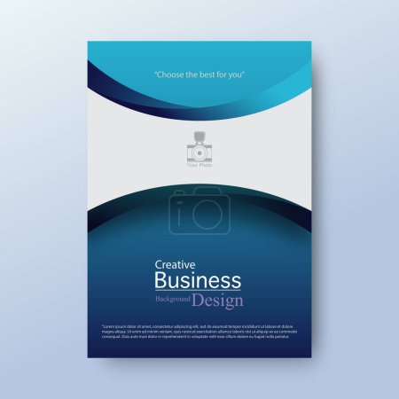 Illustration for Creative business background design template with space for place text for cover, flyer, book, brochure or poster. - Royalty Free Image