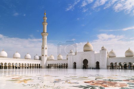 Photo for Shaikh Zayed Grand Mosque in the capital city of Abu Dhabi of United Arab Emirates - Royalty Free Image