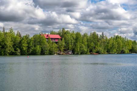 Photo for A scenic lakefront home on this lake in Wasilla Alaska. - Royalty Free Image