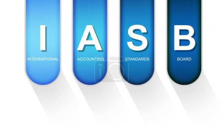Téléchargez les photos : IASB comme acronyme du Conseil international des normes comptables isolé, rendu 3D - en image libre de droit