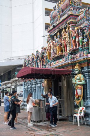 Photo for Singapore-10 Nov, 2022: View of Sri Krishnan temple in Bugis Singapore. It is one of Singapore oldest temples and is the only South Indian temple in Singapore - Royalty Free Image